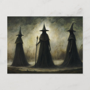 Carte Postale Sorcières trio gothique d'Halloween