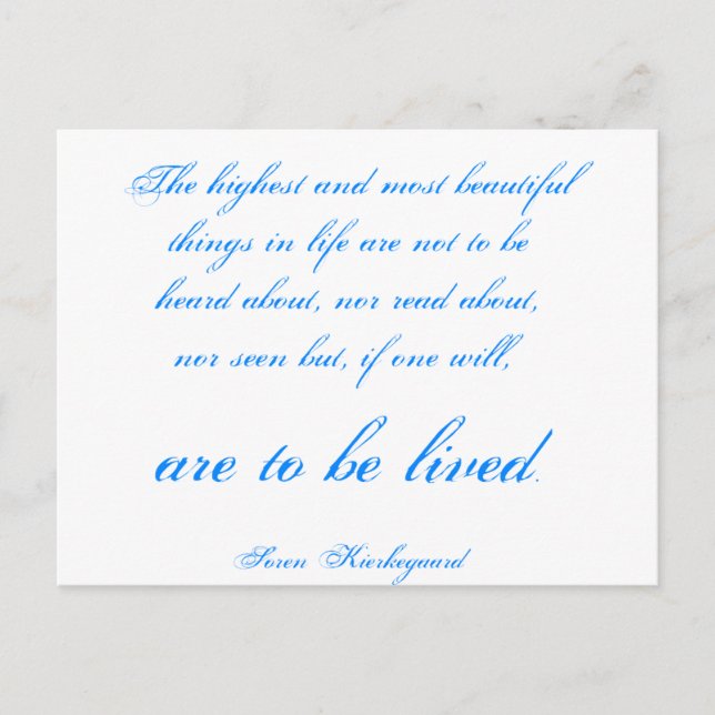 Carte Postale Soren Kierkegaard (Devant)