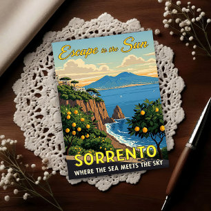 Carte Postale Sorrento, Italie : Une Vintage des années 1960