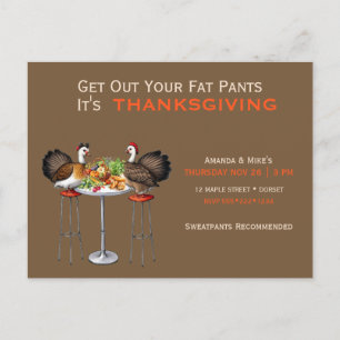 Carte Postale Sortez De Vos Gros Pantalons Thankesgiving Dîner V