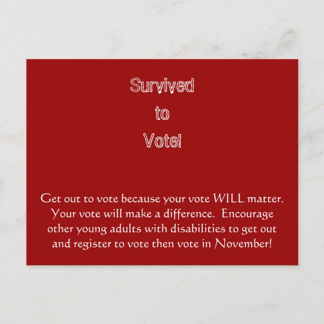 Carte Postale Sortez du vote (Devant)