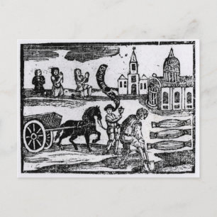 Carte Postale Sortez votre mort, la grande peste de 1665