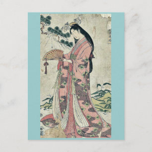 Carte Postale Sotoori hime par Hosoda, Eishi Ukiyoe