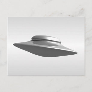 Carte Postale Soucoupe volante - Noir et Blanc