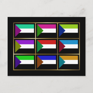 Carte postale Soudan Multihue Flags