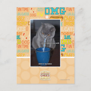 Carte Postale Souffle des bulles dans notre lait