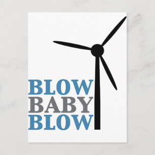 Carte Postale souffler bébé (énergie éolienne)