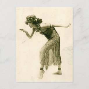 Carte Postale Soufre Vintage Danseuse de papier La Sylphe