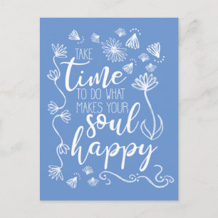 Carte postale 'Soul Happy' avec personnalisation d