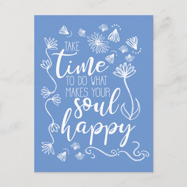 Carte postale 'Soul Happy' avec personnalisation d (Devant)