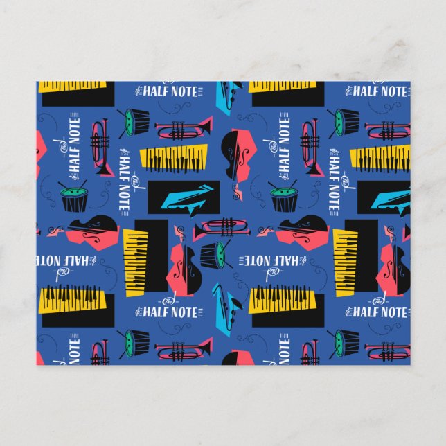 Carte Postale Soul | Jazz Instrument Motif (Devant)