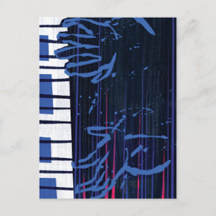 Carte Postale Soul   Jazz Piano Editorial Art