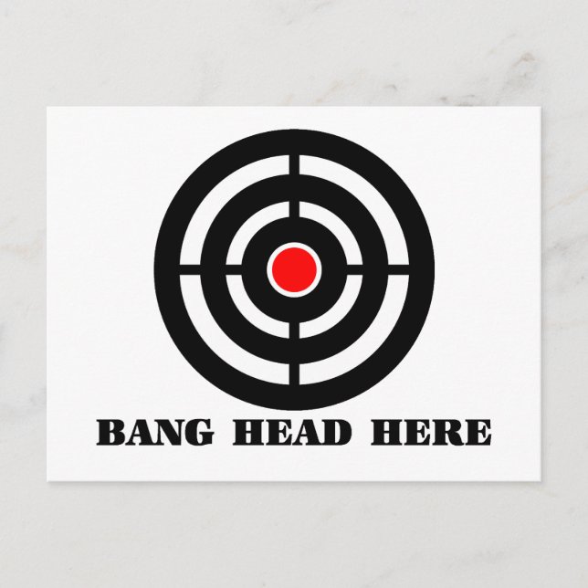 Carte Postale Soulagement du stress ergonomique : Bang Head (Devant)