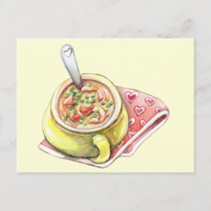 Carte Postale Soupe aux nouilles de poulet