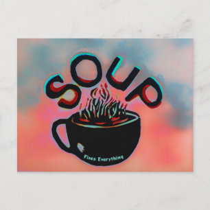 Carte Postale Soupe de guérison qui fixe tout