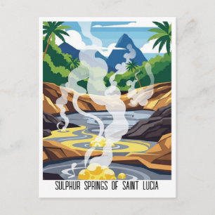 Carte Postale Sources de Soufre de Sainte-Lucie Voyage