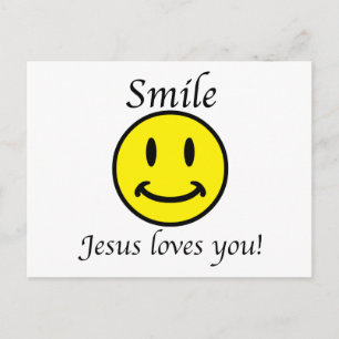 Carte Postale Souriez, Jésus vous aime