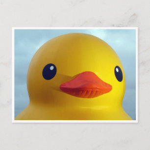 Carte Postale sourire canard en caoutchouc