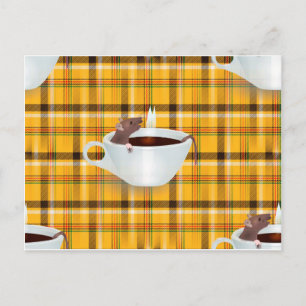 Carte Postale souris à café