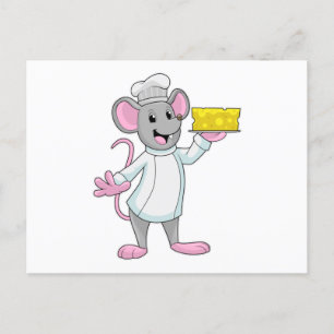 Carte Postale Souris comme cuire avec du fromage