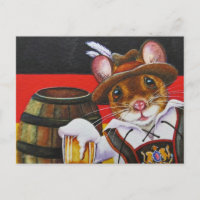 Souris d'Allemagne Art à l'aquarelle de la bière d