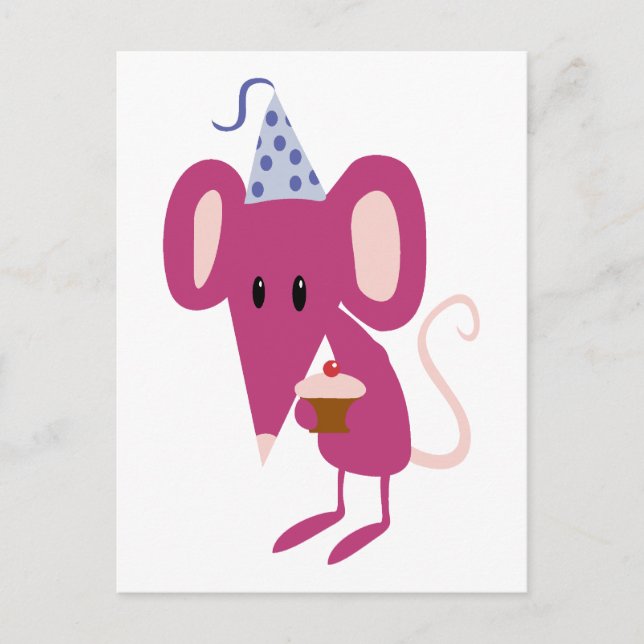 Carte Postale Souris d'anniversaire (Devant)