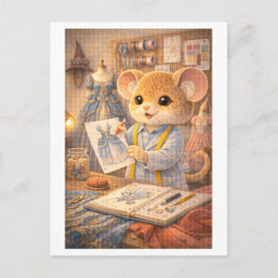 Carte Postale Souris de carrière comme créatrice de costumes