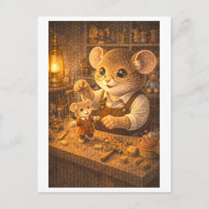 Carte Postale Souris de carrière comme fabricant de jouets