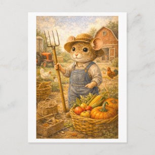 Carte Postale Souris de carrière en fermier