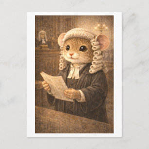 Carte Postale Souris de carrière en tant qu'avocat anglais