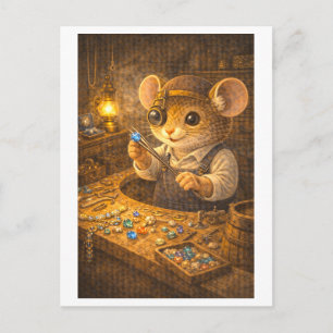 Carte Postale Souris de carrière en tant que bijoutier