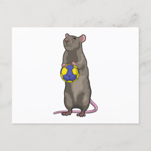 Carte Postale Souris de Handball Sports