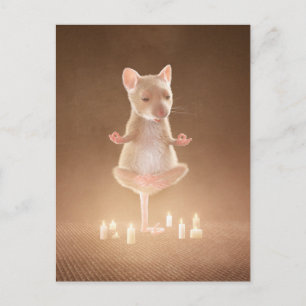Carte postale: "Souris de Yoga"
