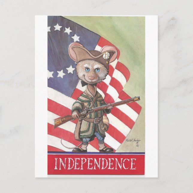 Carte Postale Souris d'indépendance (Devant)