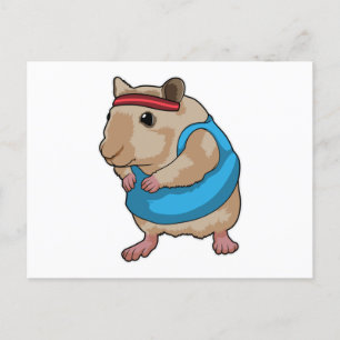 Carte Postale Souris en coureur avec bandeau
