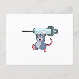 Carte Postale Souris en infirmière avec seringue.PNG