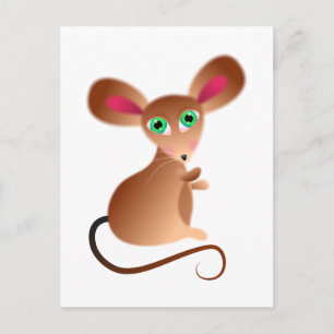 Carte Postale Souris Fluffy