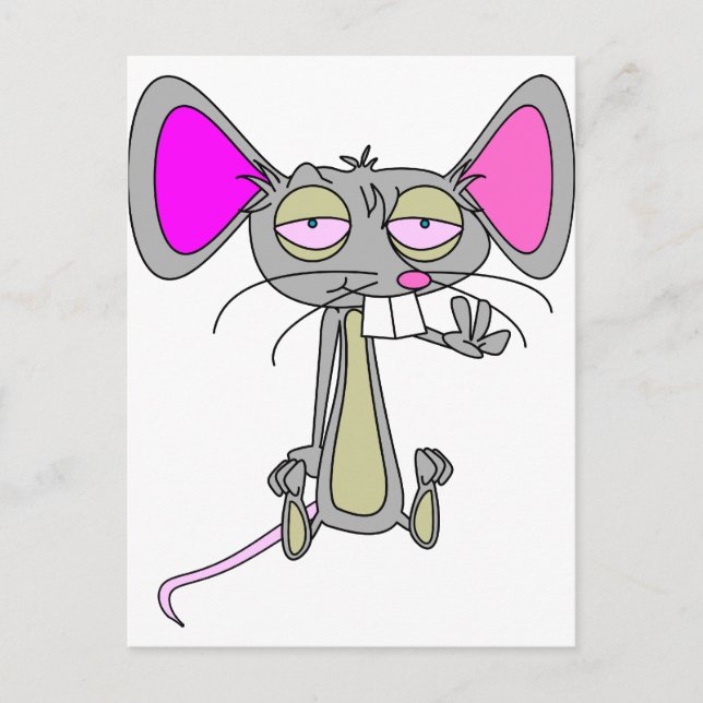 Carte Postale Souris heureuse (Devant)