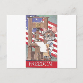 Carte Postale Souris Liberté