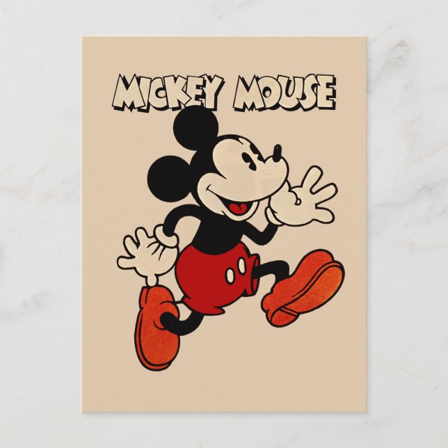 Carte Postale Souris Mickey vintage (Devant)