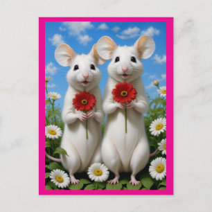 Carte Postale souris mignonnes