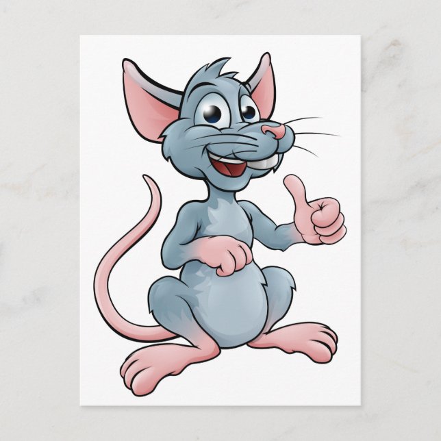 Carte Postale Souris ou rat cartonné (Devant)