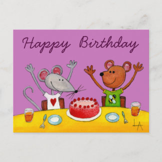 Carte postale Souris-Ours