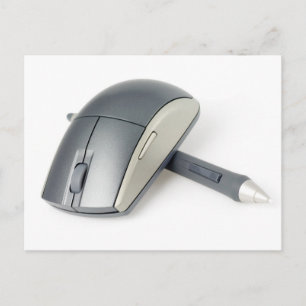 Carte Postale Souris sans fil et stylet numérique