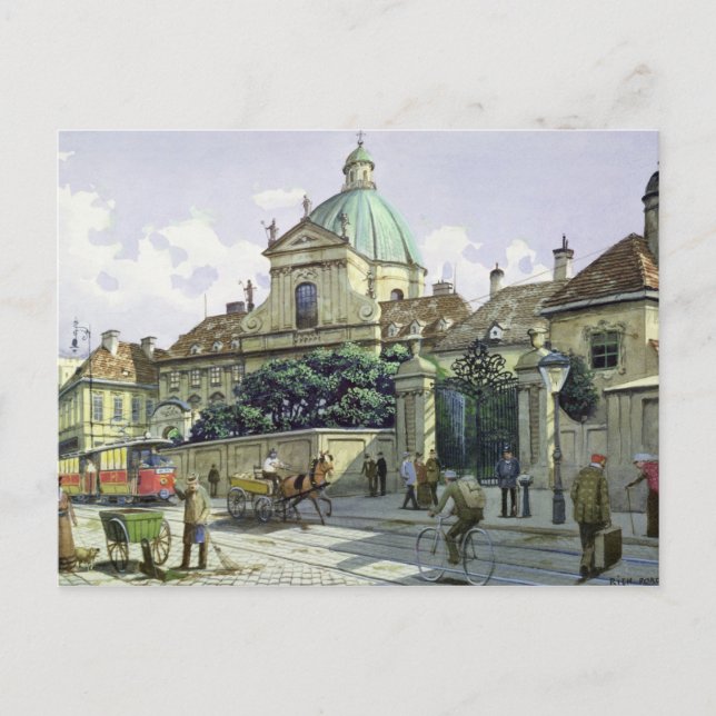 Carte Postale Sous le Palais du Belvédère à Vienne (Devant)