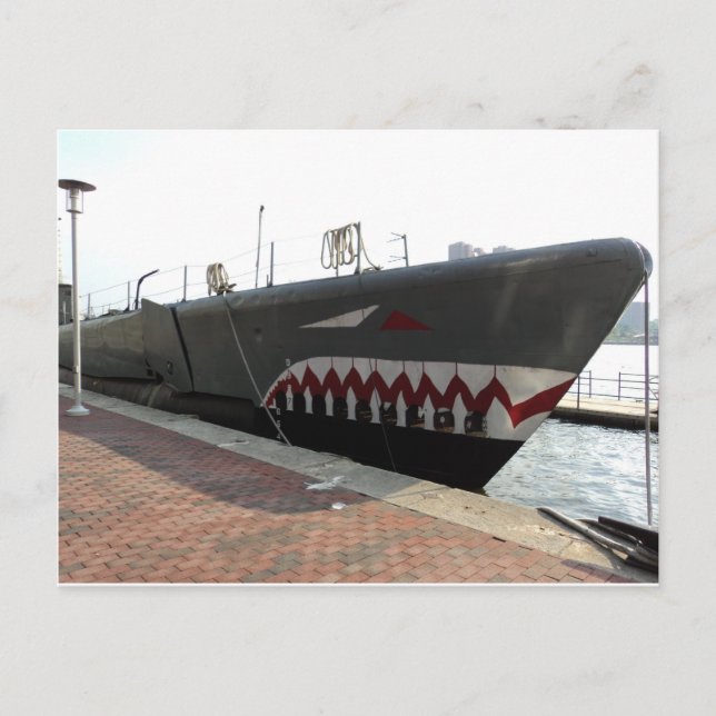 Carte Postale Sous-marin requin (Devant)