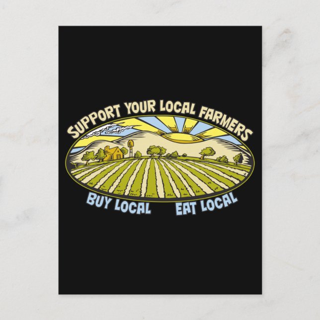 Carte Postale Soutenez vos agriculteurs locaux (Devant)