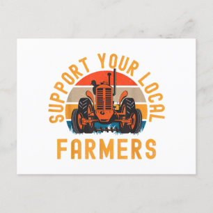 Carte Postale Soutenez Vos Agriculteurs Locaux, Agricole Et Ranc