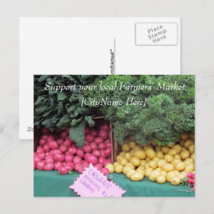 Carte postale - Soutenir le marché des agriculteur
