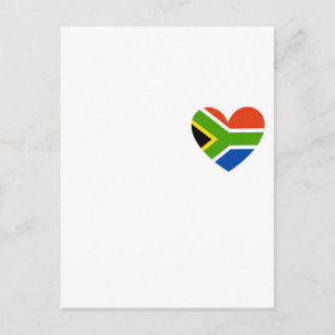 Carte Postale south africa flag heart
